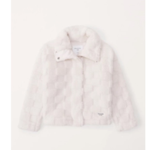 Abercrombie Kids Cozy Sherpa Cream Jacket - Picture 8 of 8